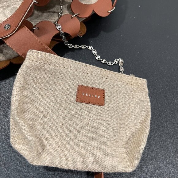 Celine Hemp Floral Leather Tote (133122) - Picture 5 of 8